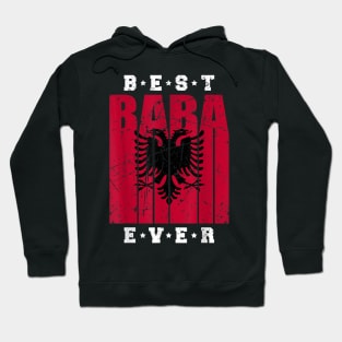 Mens Albanian Dad Fathers Day Vintage Albania Flag Shqiptar Baba Hoodie